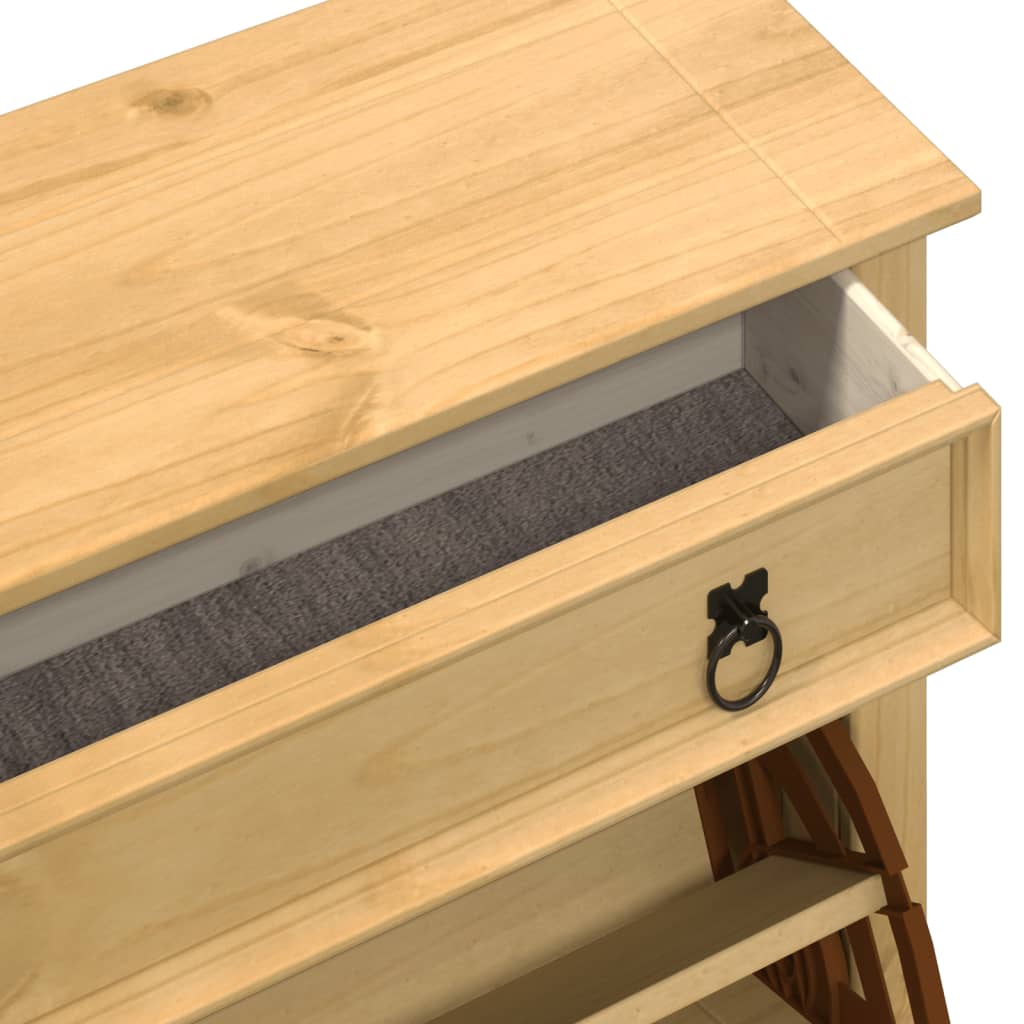 Skoskap Corona 99x32x138 cm heltre furu