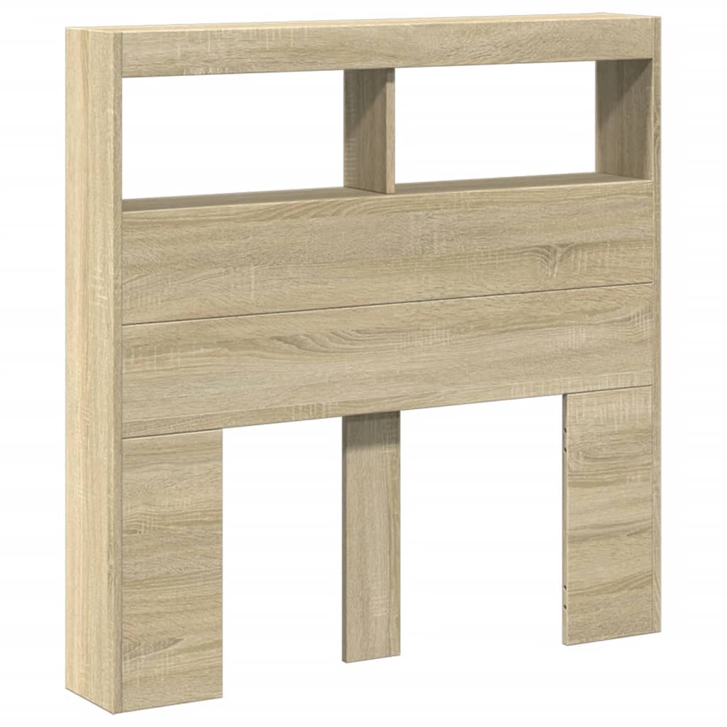 Hodegavl skap med LED sonoma eik 100x17x102 cm