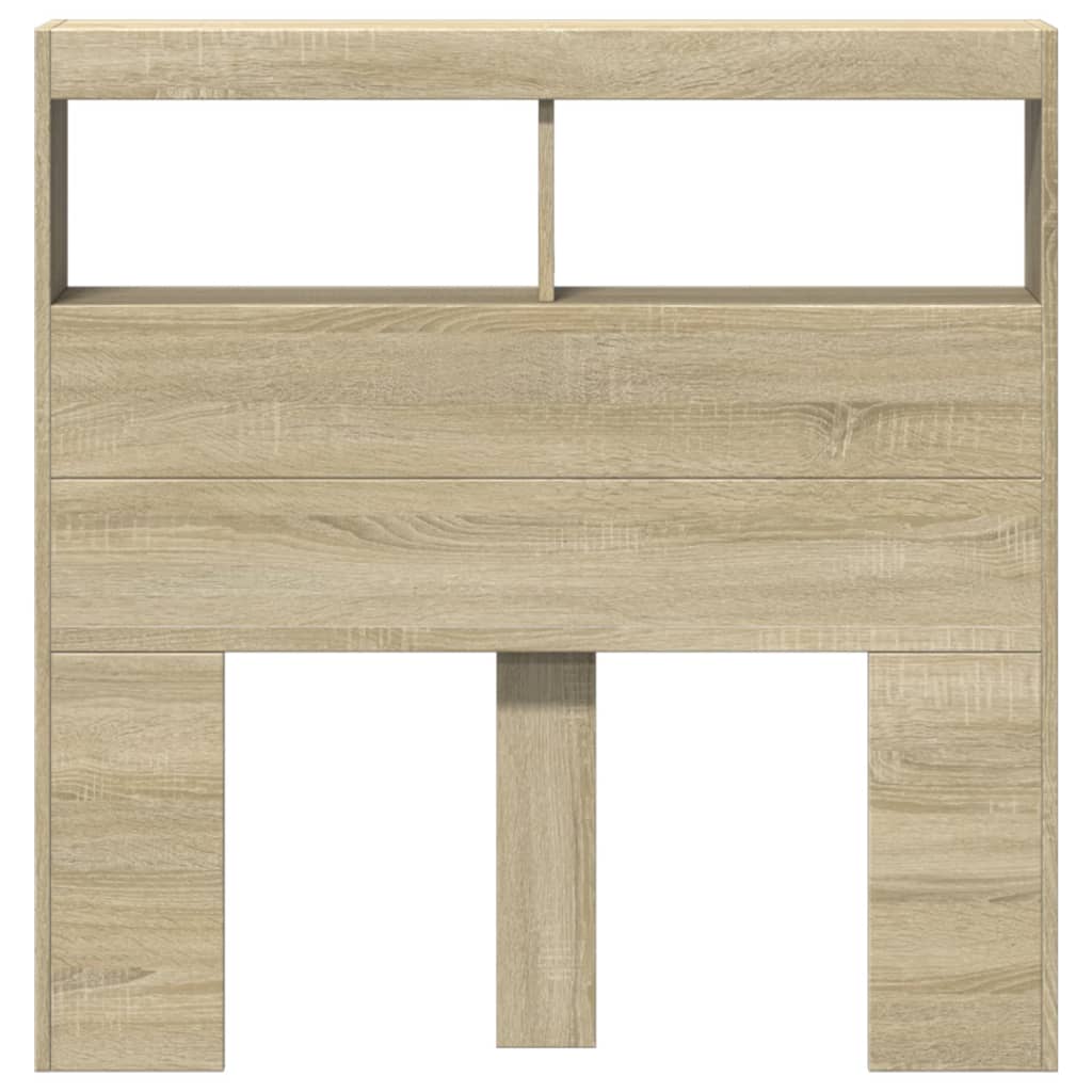 Hodegavl skap med LED sonoma eik 100x17x102 cm