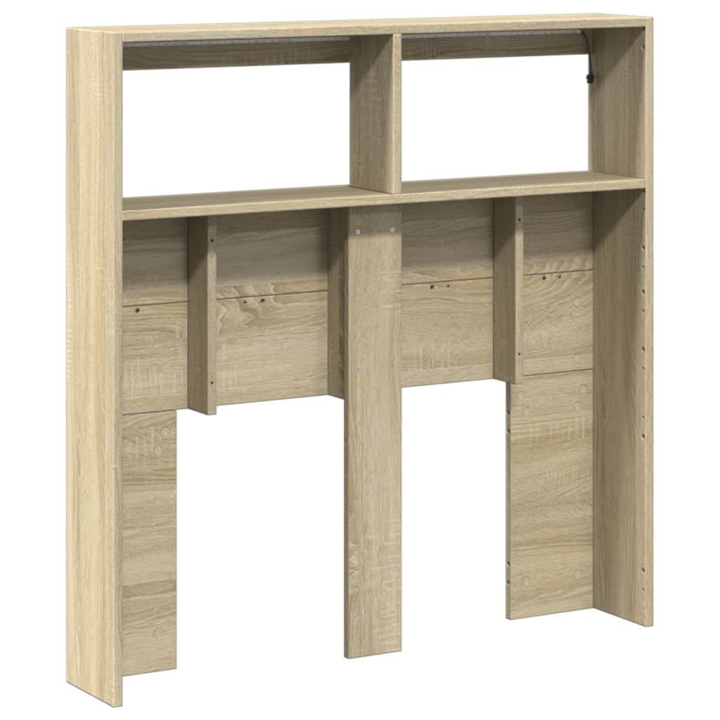 Hodegavl skap med LED sonoma eik 100x17x102 cm