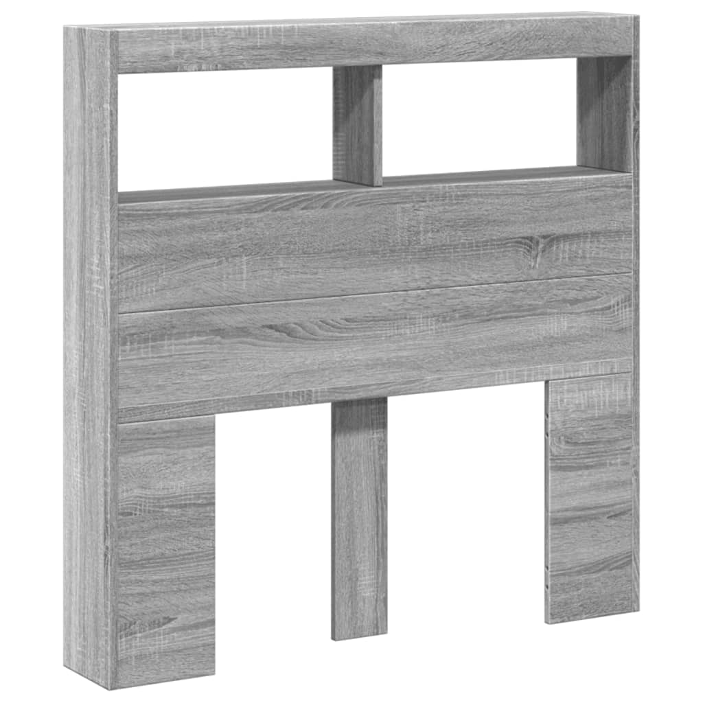 Hodegavl skap med LED grå sonoma 100x17x102 cm