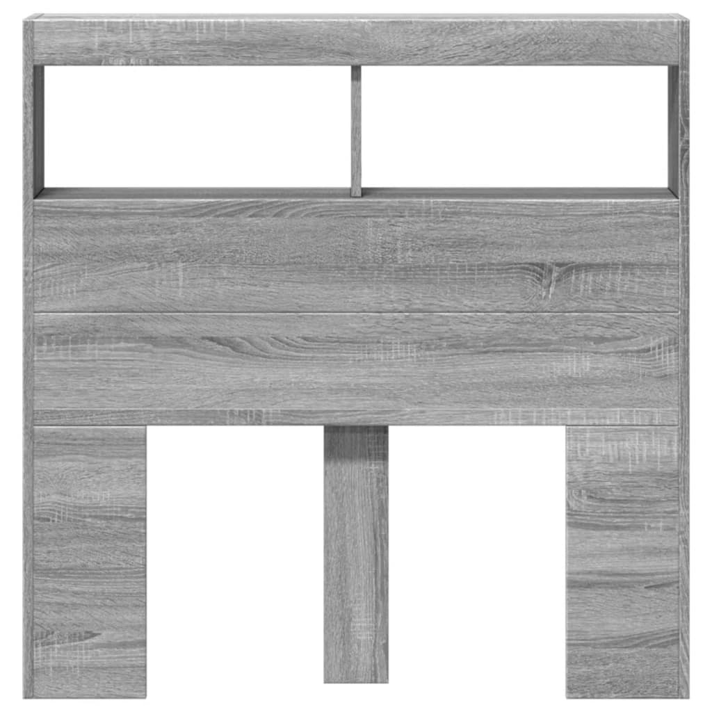 Hodegavl skap med LED grå sonoma 100x17x102 cm