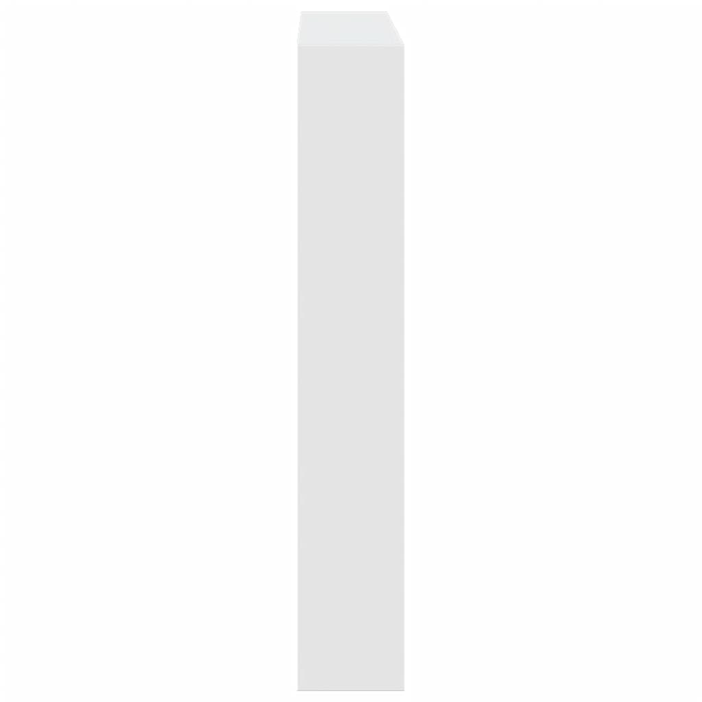 Hodegavl skap med LED hvit 120x17x102 cm