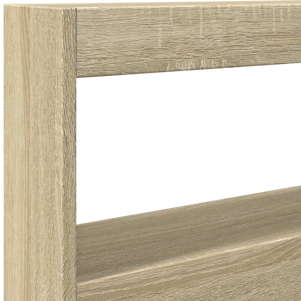 Hodegavl skap med LED sonoma eik 120x17x102 cm