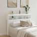 Hodegavl skap med LED hvit 140x17x102 cm