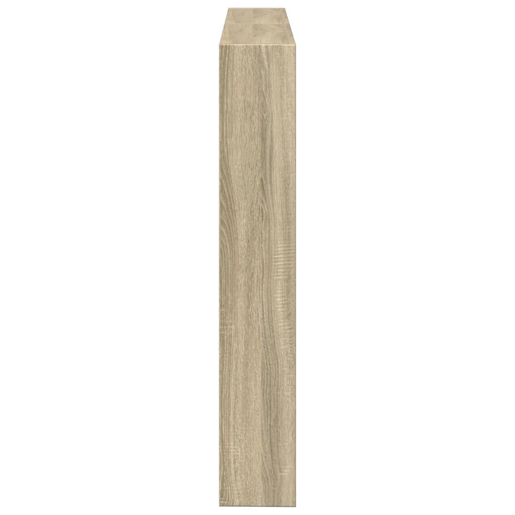 Hodegavl skap med LED sonoma eik 140x17x102 cm