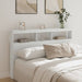 Hodegavl skap med LED hvit 160x17x102 cm