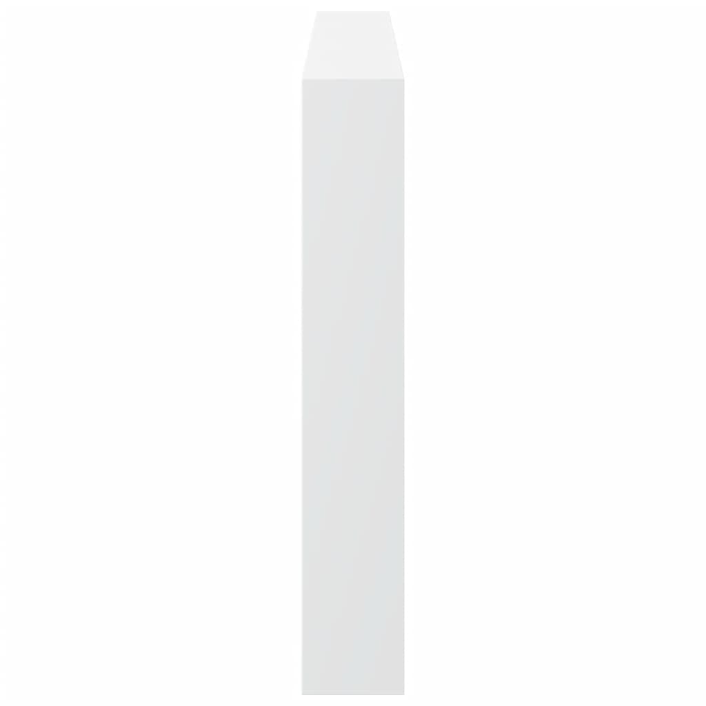 Hodegavl skap med LED hvit 180x17x102 cm