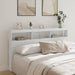 Hodegavl skap med LED hvit 180x17x102 cm