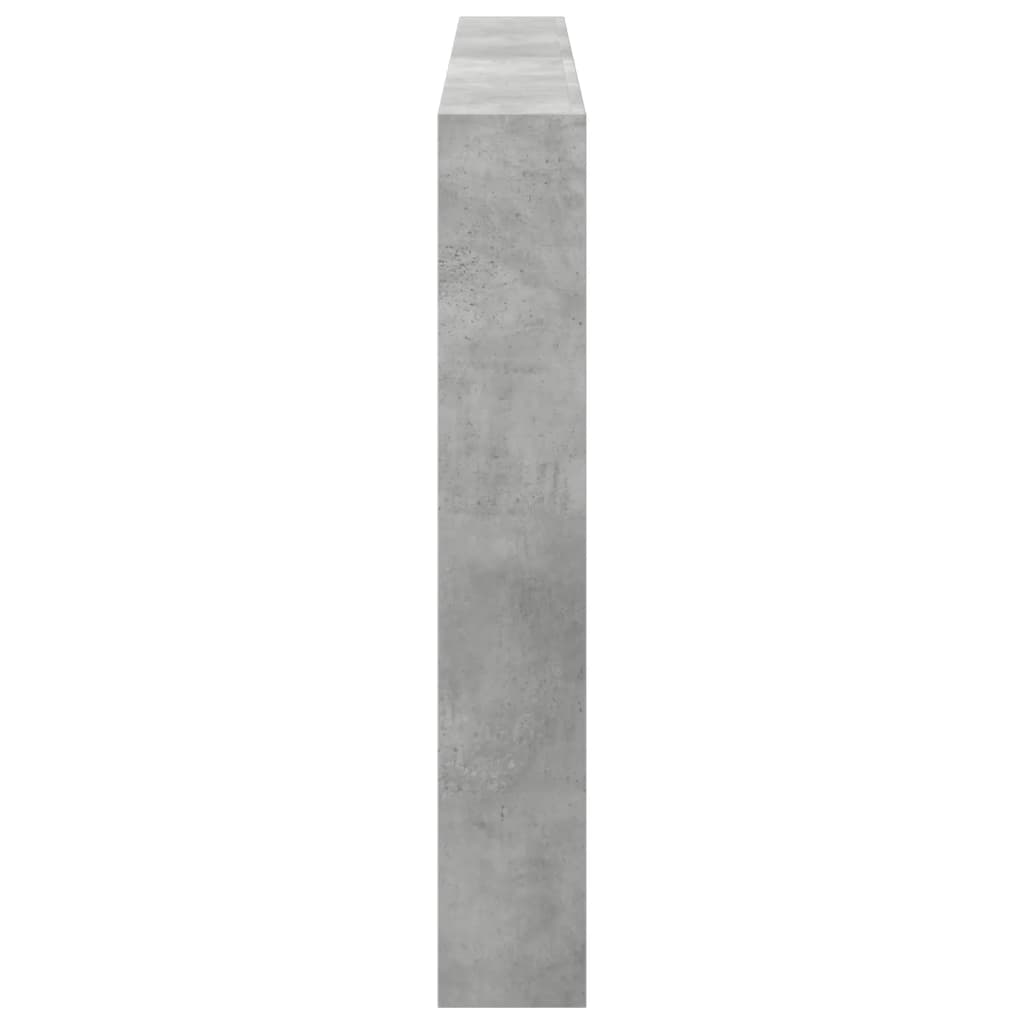 Hodegavl skap med LED betonggrå 180x17x102 cm