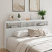 Hodegavl skap med LED hvit 200x17x102 cm