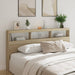 Hodegavl skap med LED sonoma eik 200x17x102 cm