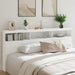 Hodegavl skap med LED hvit 220x17x102 cm