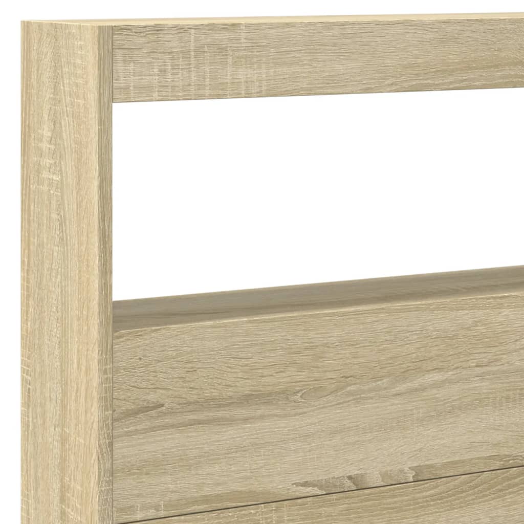 Hodegavl skap med LED sonoma eik 220x17x102 cm