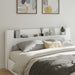 Hodegavl skap med LED hvit 220x16,5x103,5 cm