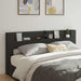 Hodegavl skap med LED svart 220x16,5x103,5 cm