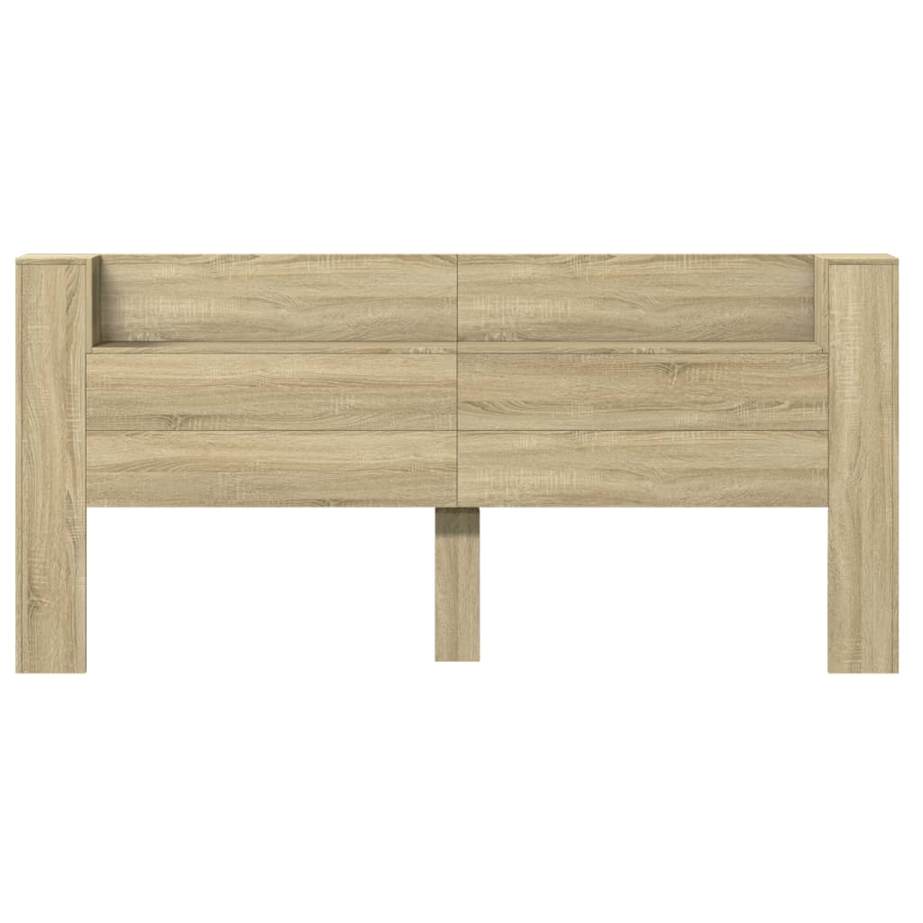 Hodegavl skap med LED sonoma eik 220x16,5x103,5 cm