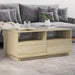 Salongbord med LED-lys sonoma eik 90x49x40 cm