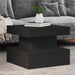 Salongbord med LED-lys svart 50x50x40 cm