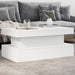 Salongbord med LED-lys hvit 90x50x40 cm