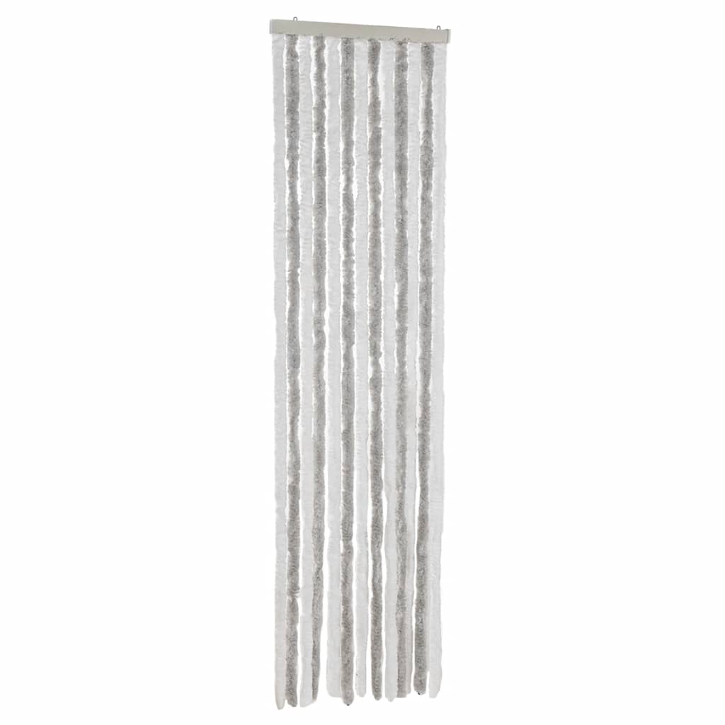 Fluegardin lysegrå og hvit 56x185 cm chenille