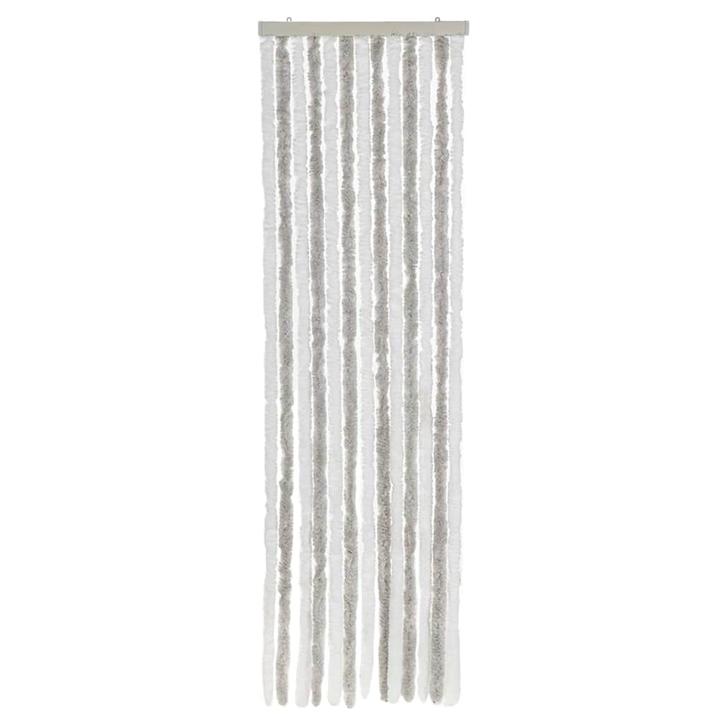 Fluegardin lysegrå og hvit 56x185 cm chenille