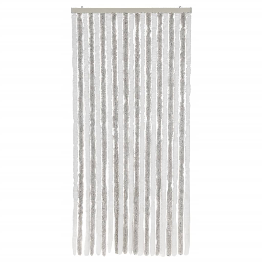 Fluegardin lysegrå og hvit 90x220 cm chenille