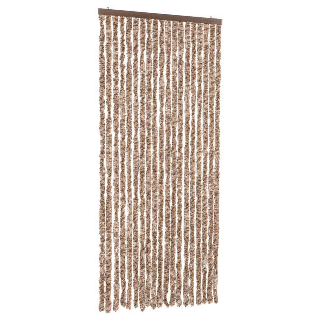 Fluegardin beige og mørkebrun 56x185 cm chenille