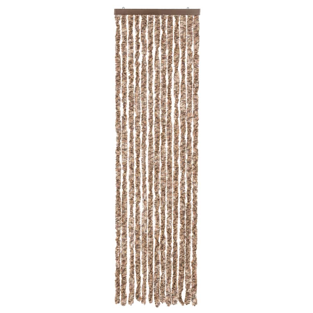 Fluegardin beige og mørkebrun 56x200 cm chenille