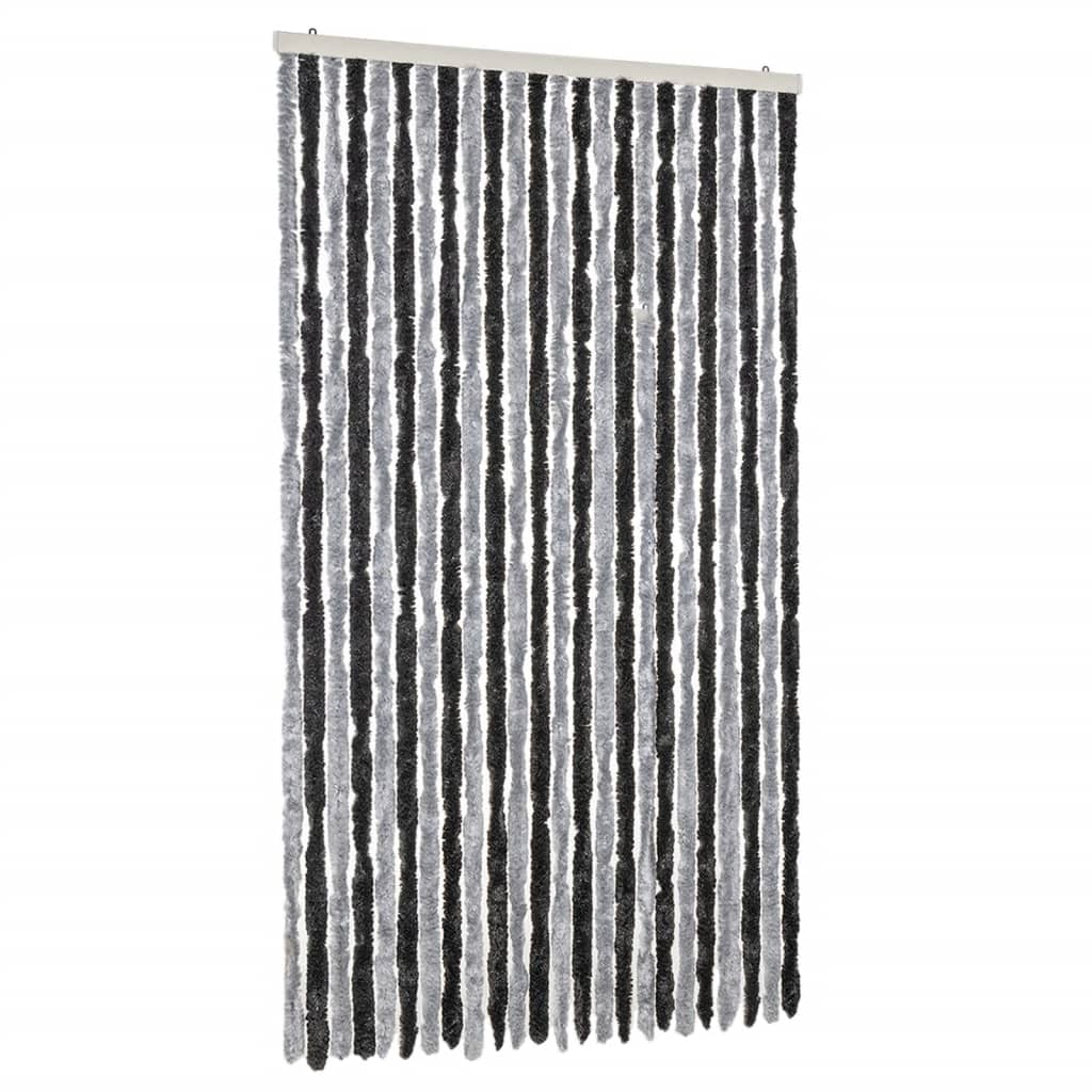 Fluegardin grå og svart 100x230 cm chenille
