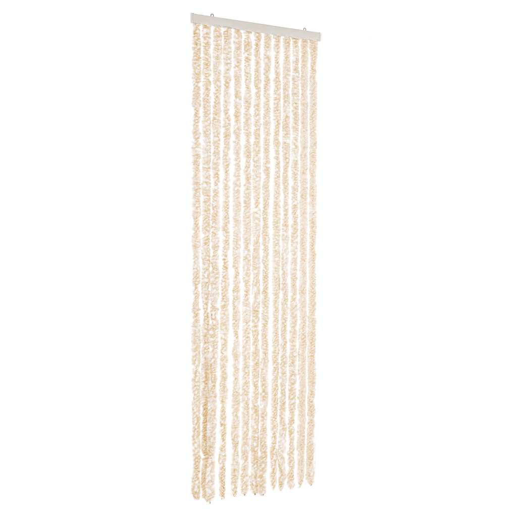 Fluegardin beige og hvit 56x200 cm chenille