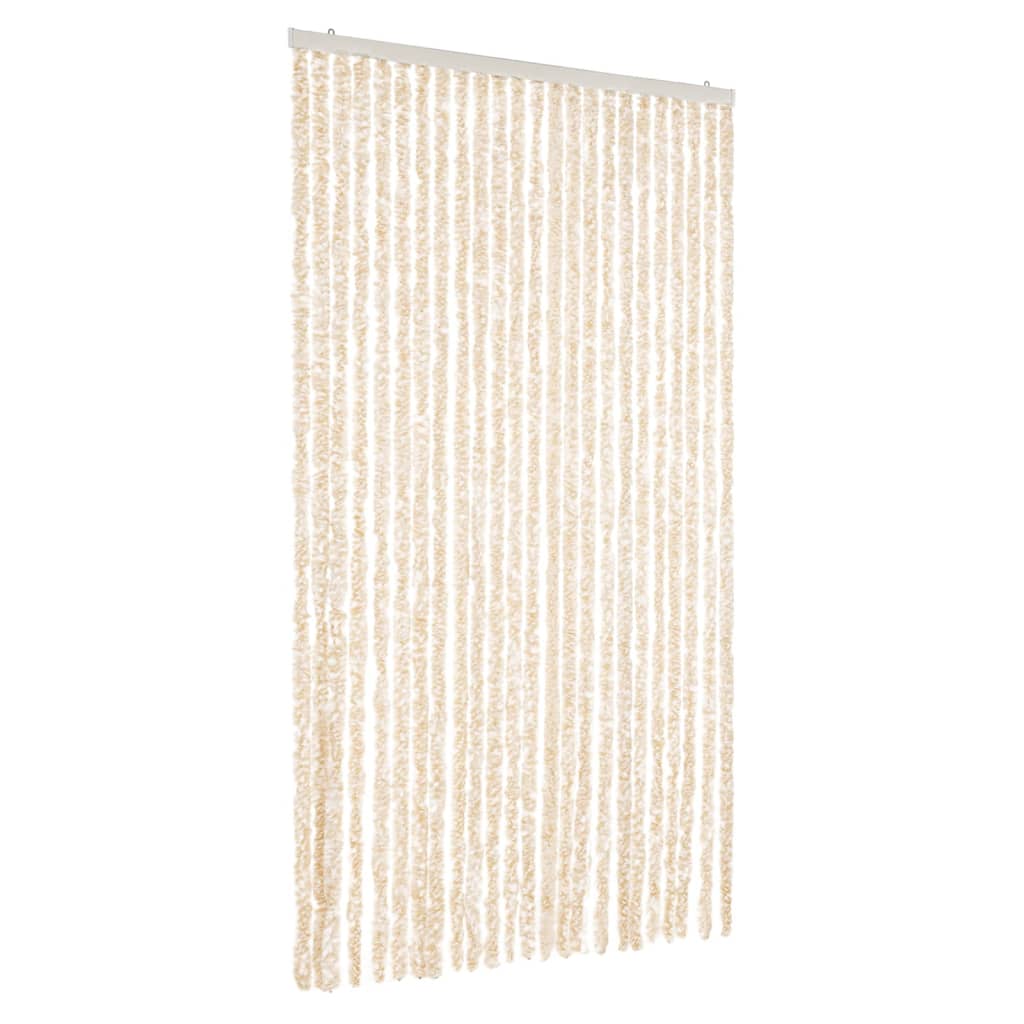 Fluegardin beige og hvit 100x200 cm chenille