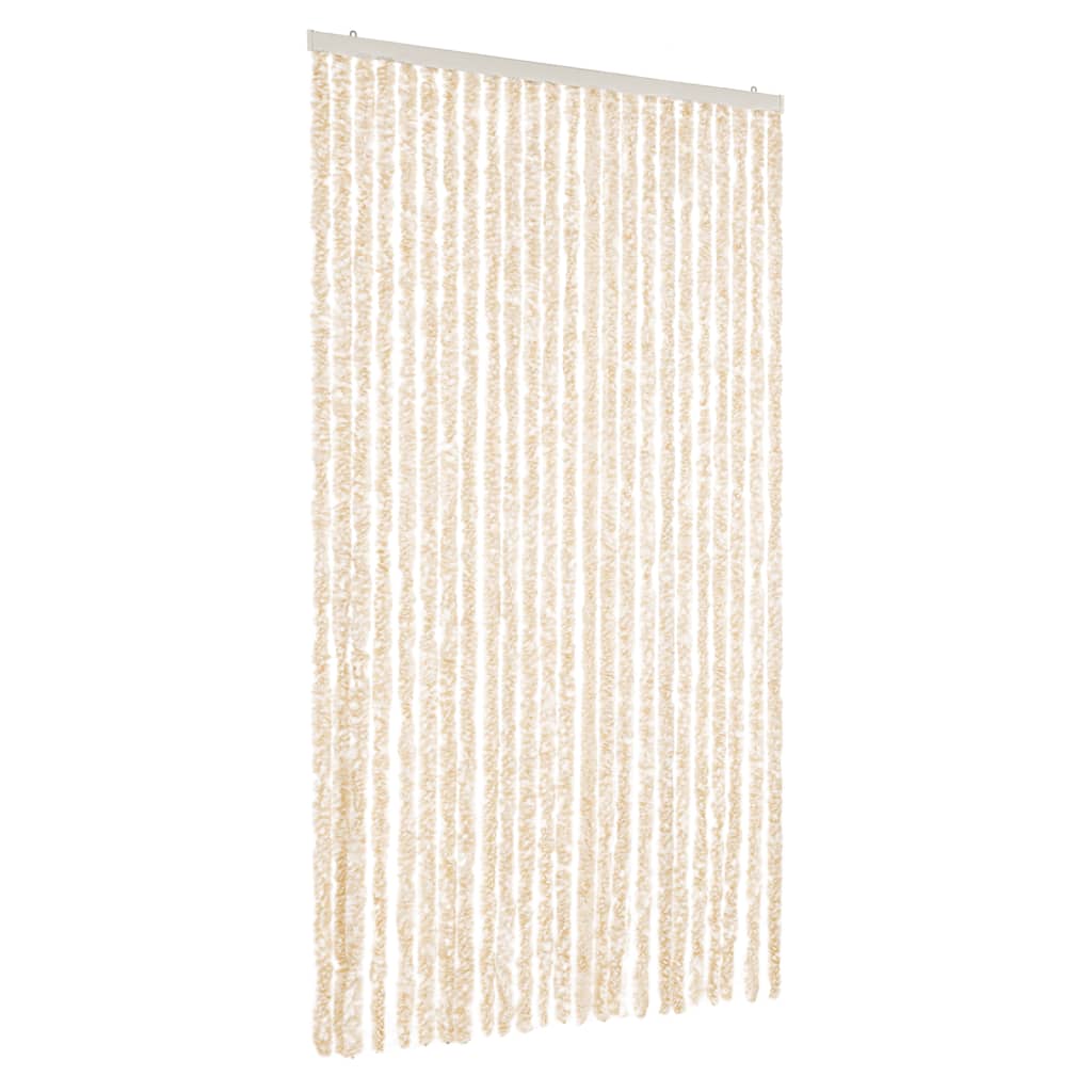 Fluegardin beige og hvit 100x220 cm chenille