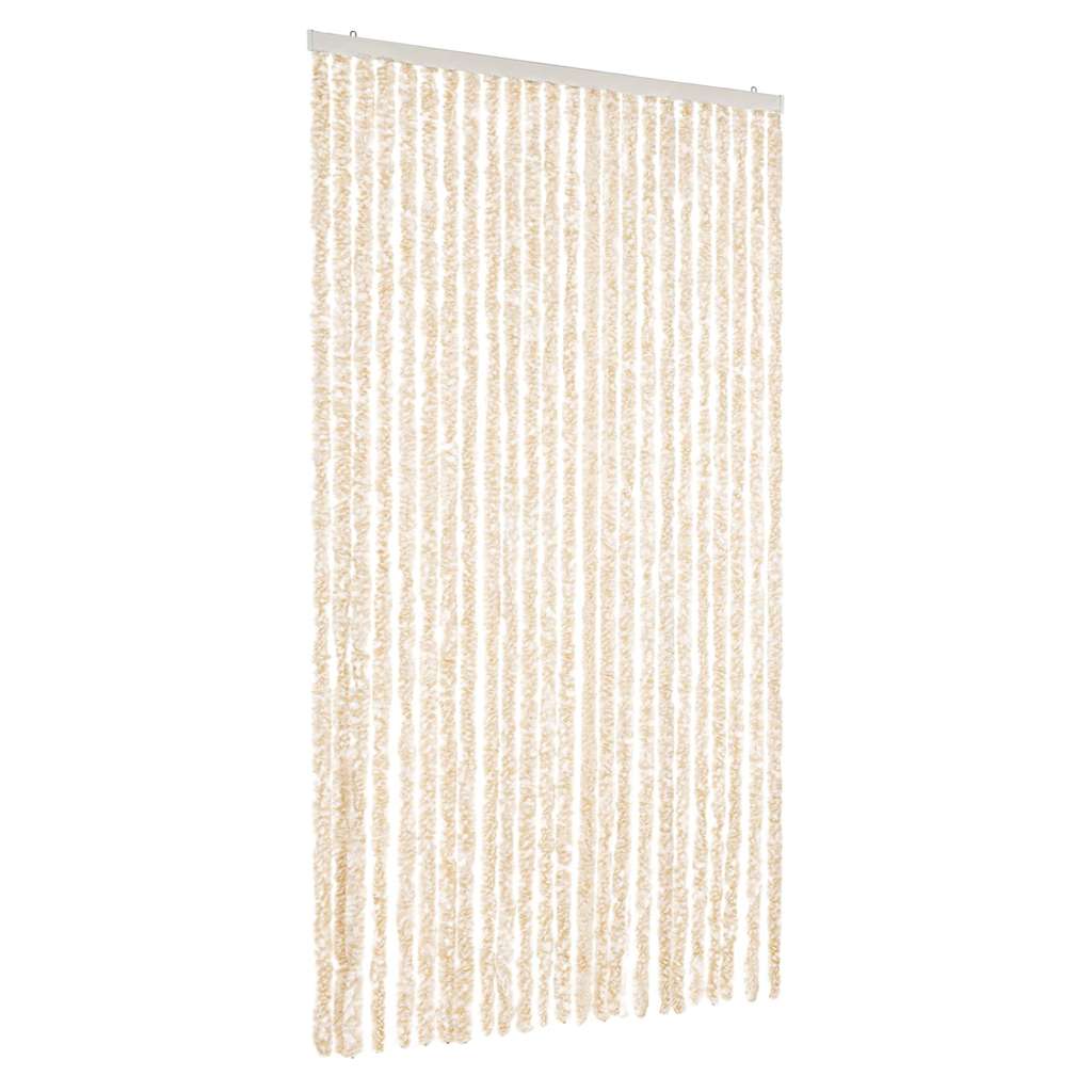 Fluegardin beige og hvit 100x230 cm chenille
