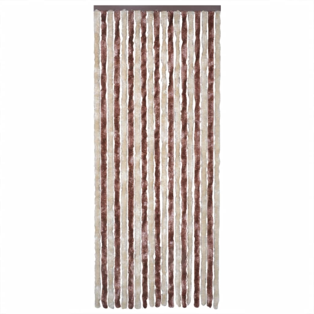 Fluegardin beige og lysebrun 100x200 cm chenille