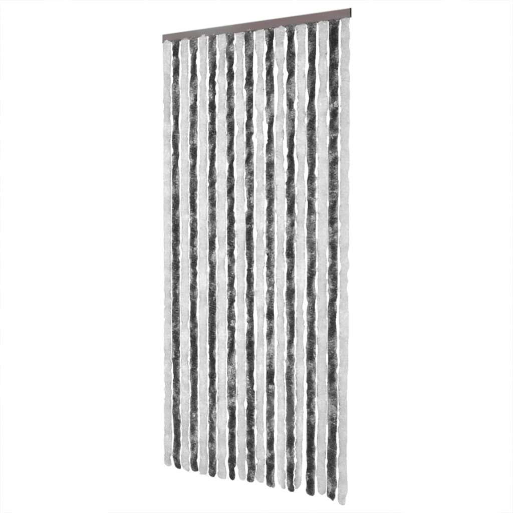 Fluegardin grå og hvit 100x230 cm chenille