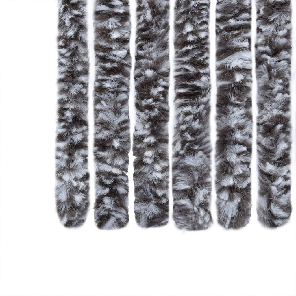 Fluegardin brun og beige 100x230 cm chenille