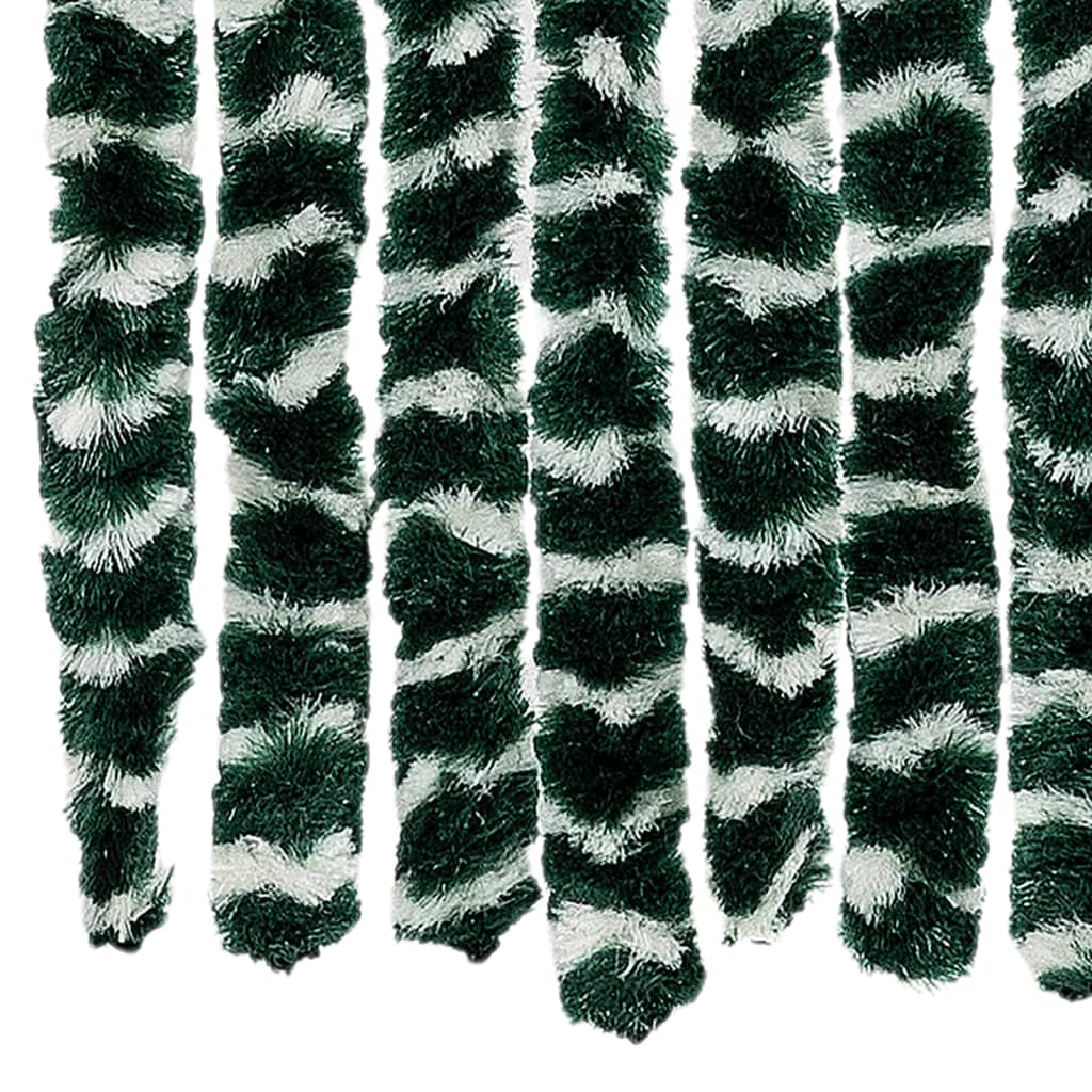 Fluegardin grønn og hvit 90x200 cm chenille