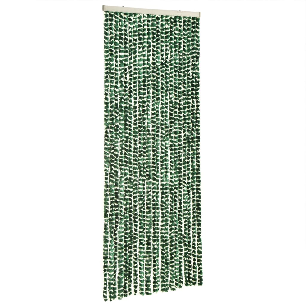Fluegardin grønn og hvit 100x200 cm chenille