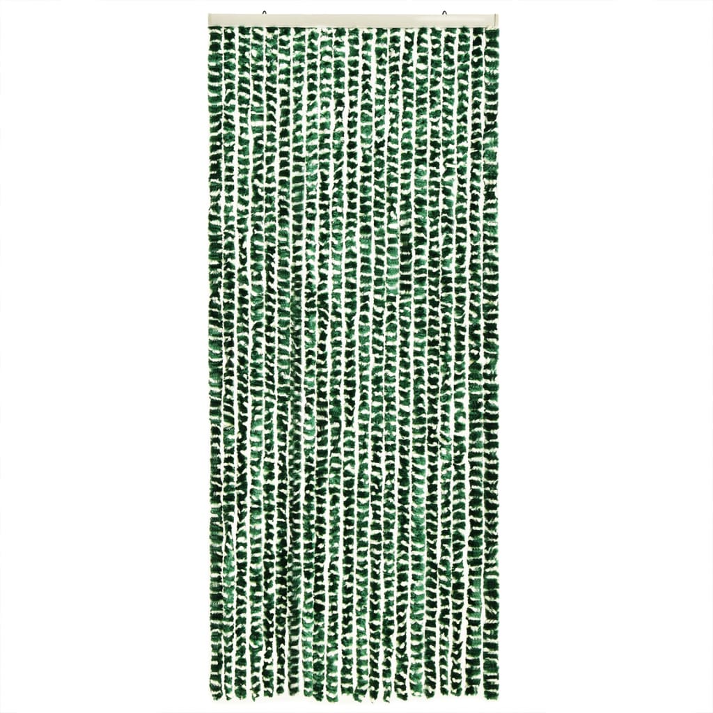 Fluegardin grønn og hvit 100x200 cm chenille