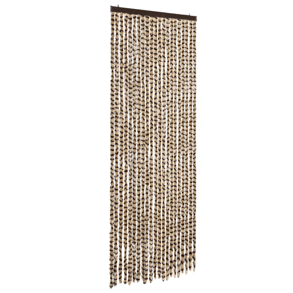 Fluegardin beige og brun 90x200 cm chenille