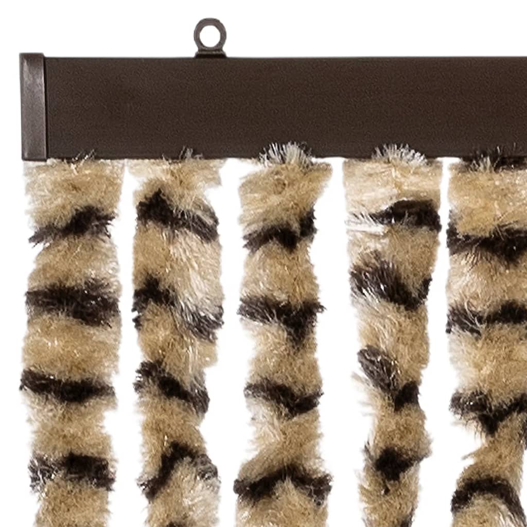 Fluegardin beige og brun 90x200 cm chenille
