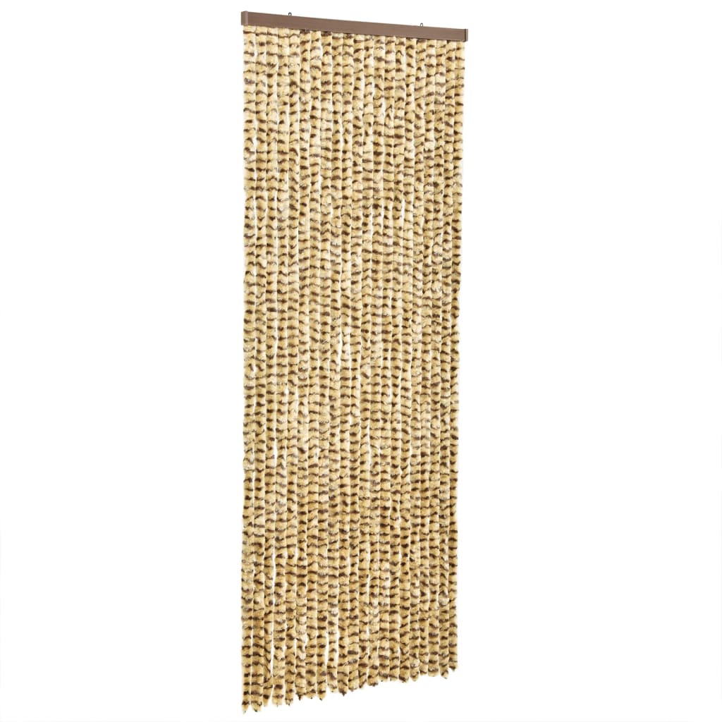 Fluegardin beige og brun 100x230 cm chenille