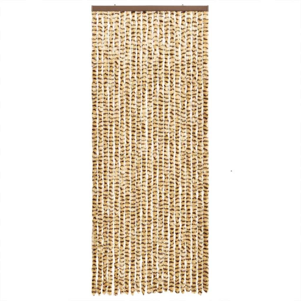Fluegardin beige og brun 100x230 cm chenille