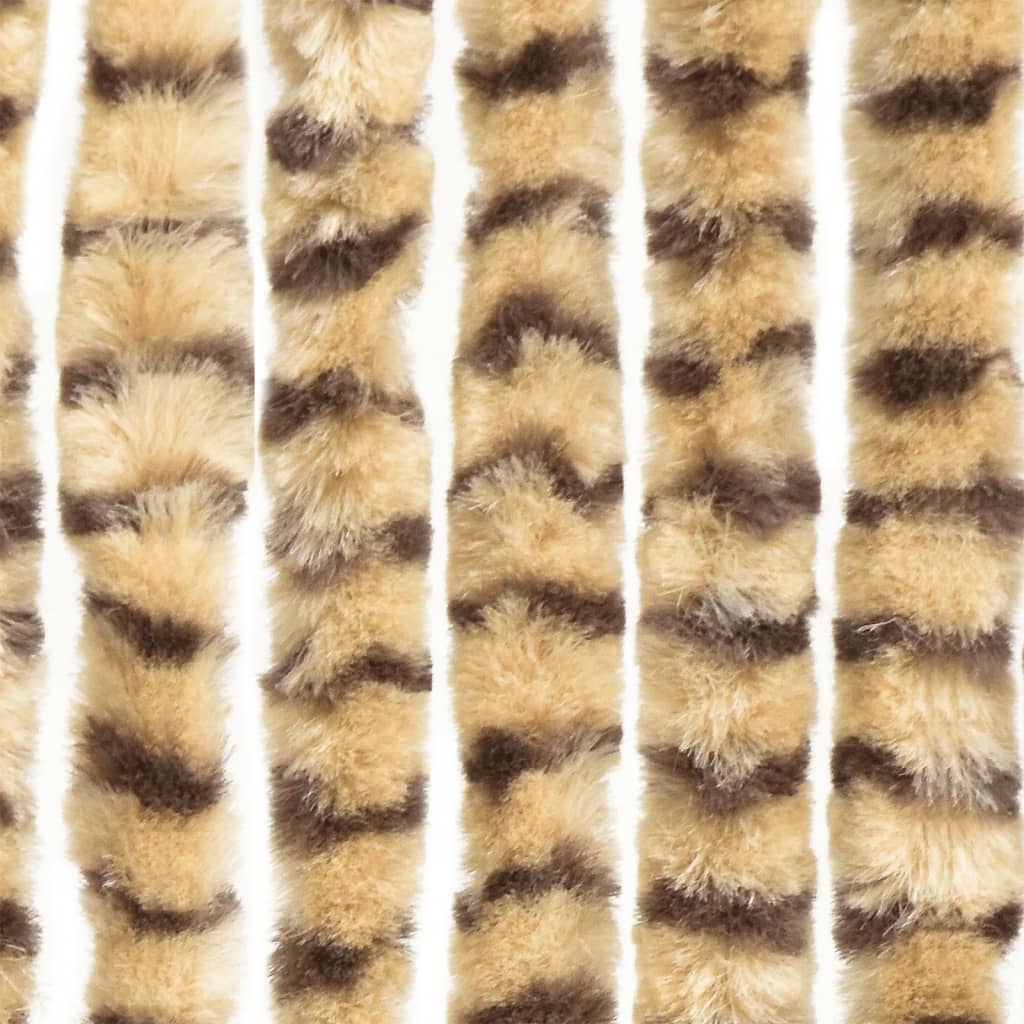 Fluegardin beige og brun 100x230 cm chenille