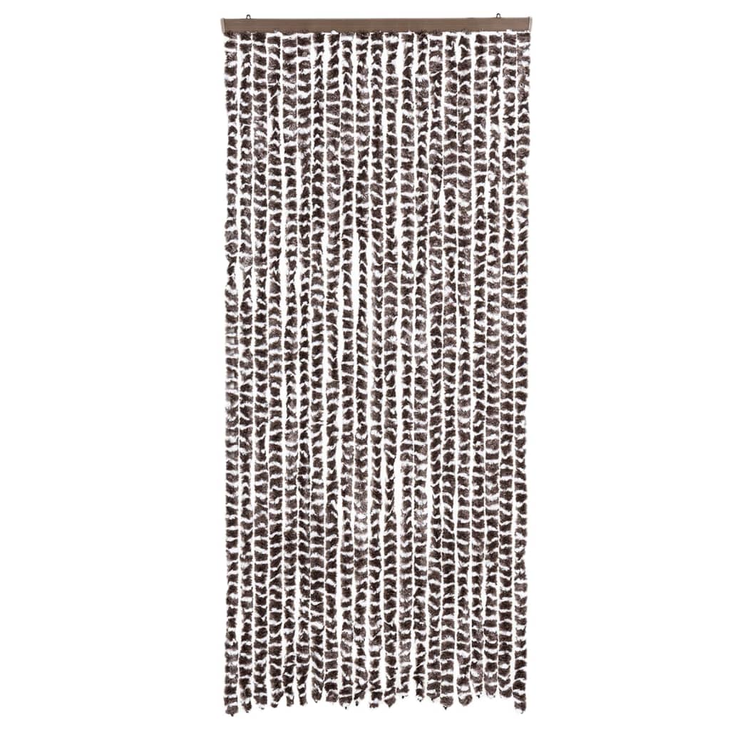 Fluegardin brun og hvit 90x200 cm chenille