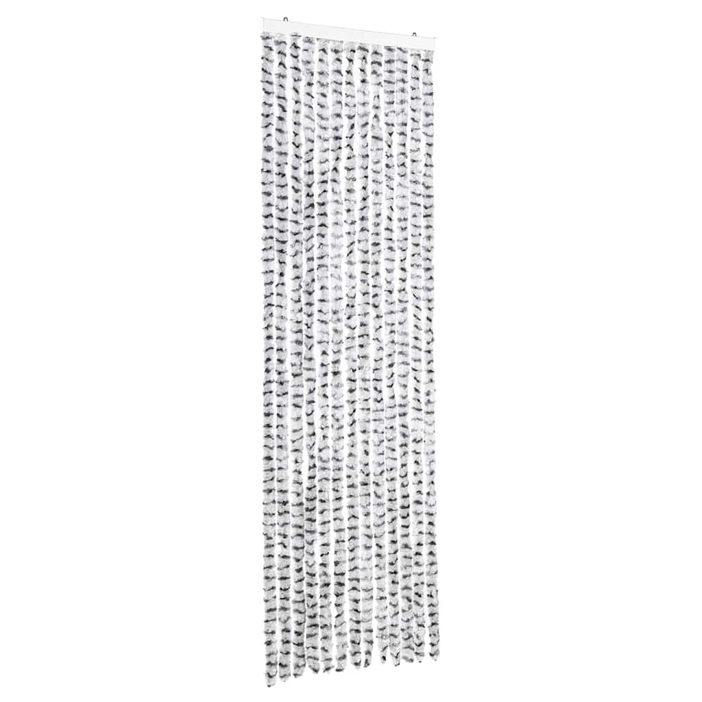 Fluegardin lysegrå og mørkegrå 56x200 cm chenille