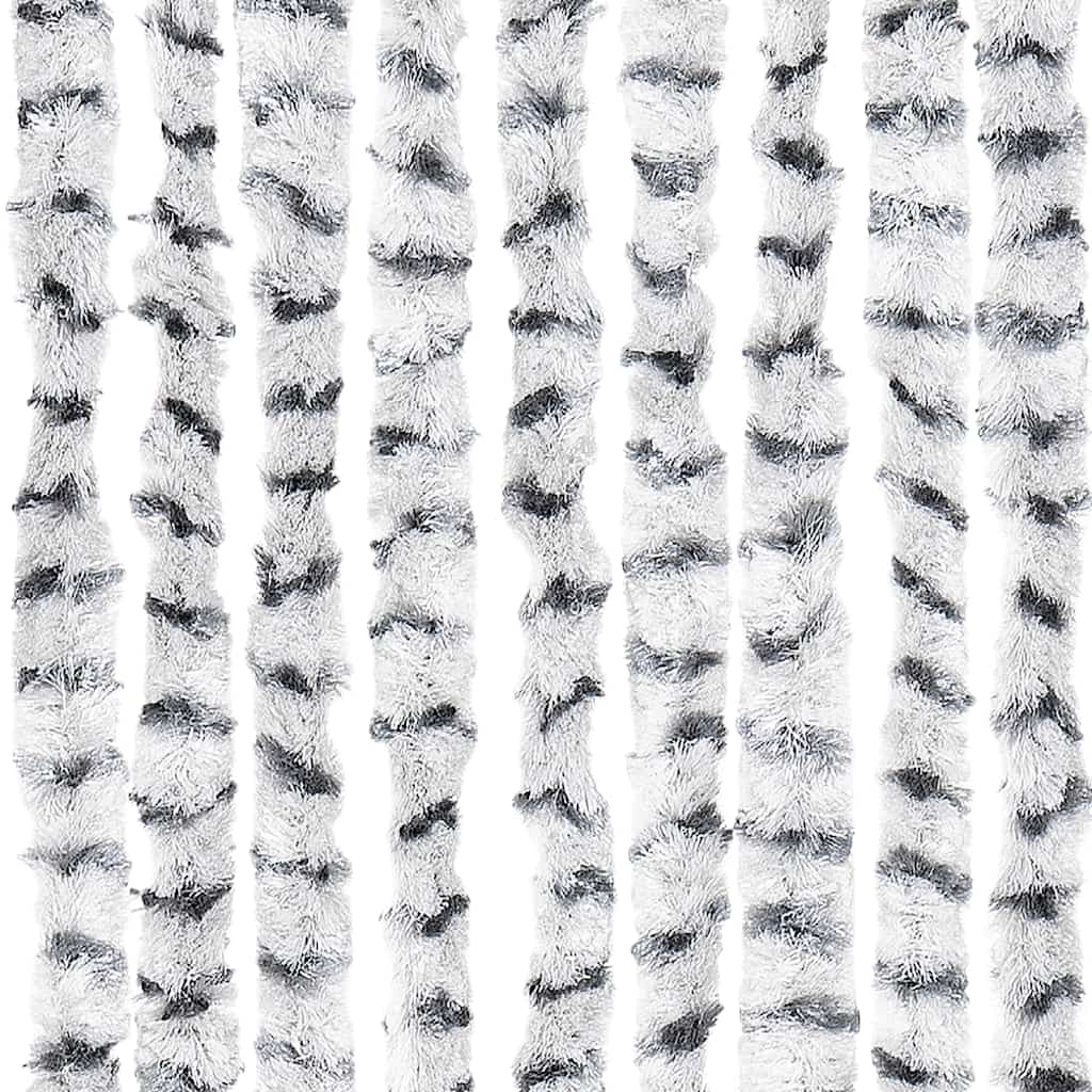 Fluegardin lysegrå og mørkegrå 56x200 cm chenille