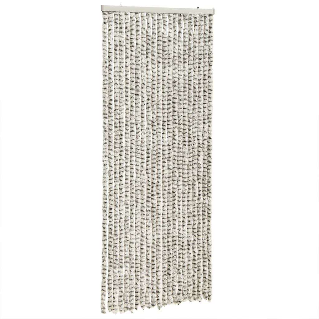 Fluegardin lysegrå og mørkegrå 100x230 cm chenille