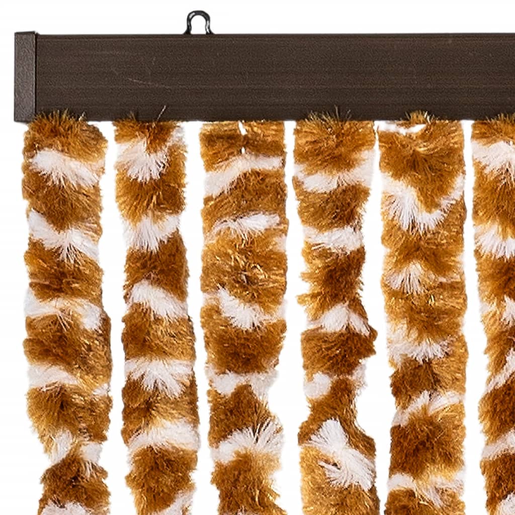 Fluegardin oker og hvit 90x200 cm chenille